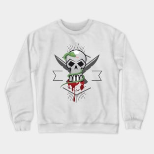 Bloody Skull With Snake Crewneck Sweatshirt